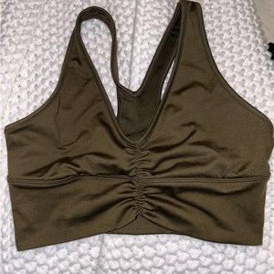 Dark green all yoga wild free bra